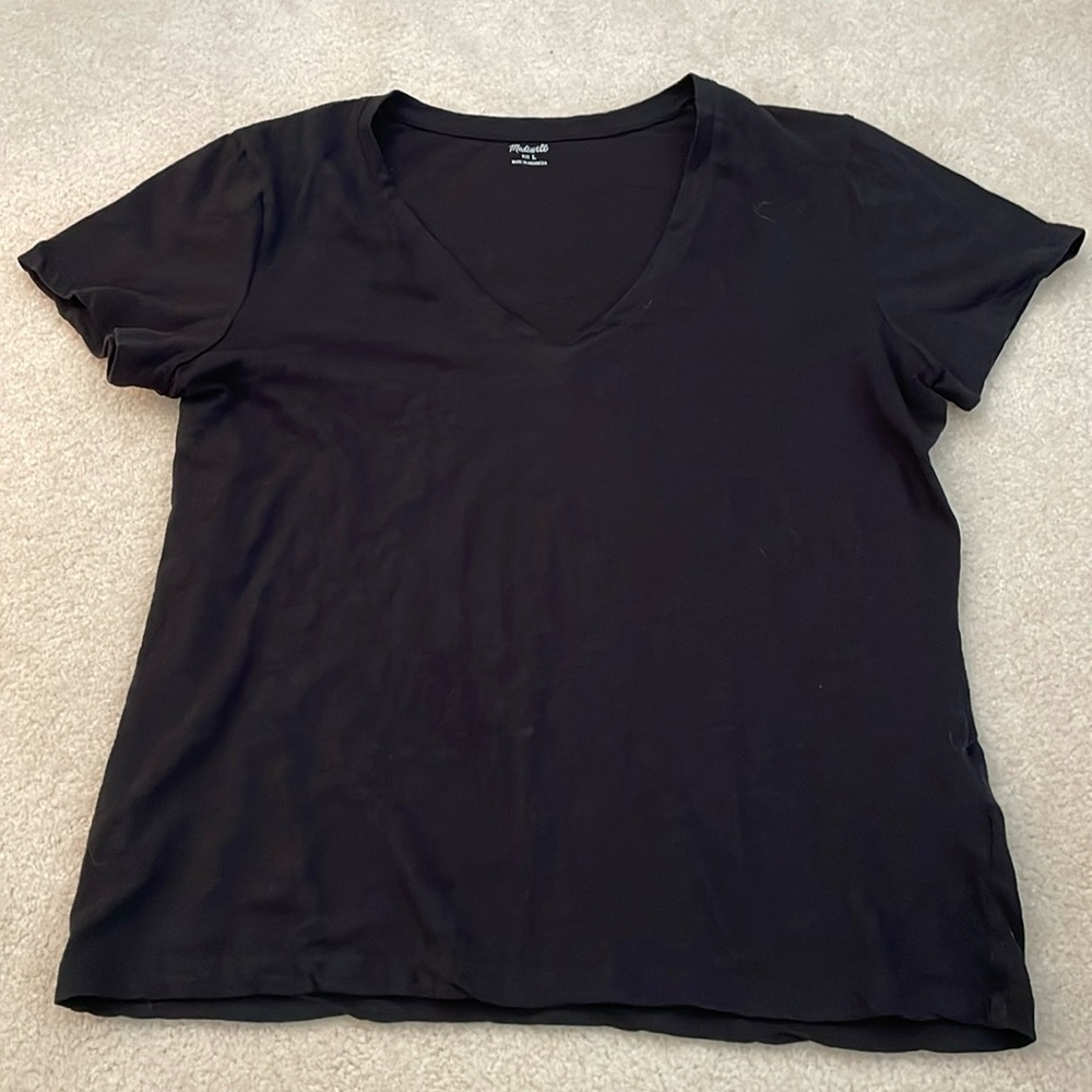 Madewell Black Fitted Short Sleeve Tee - Picture 2 of 2